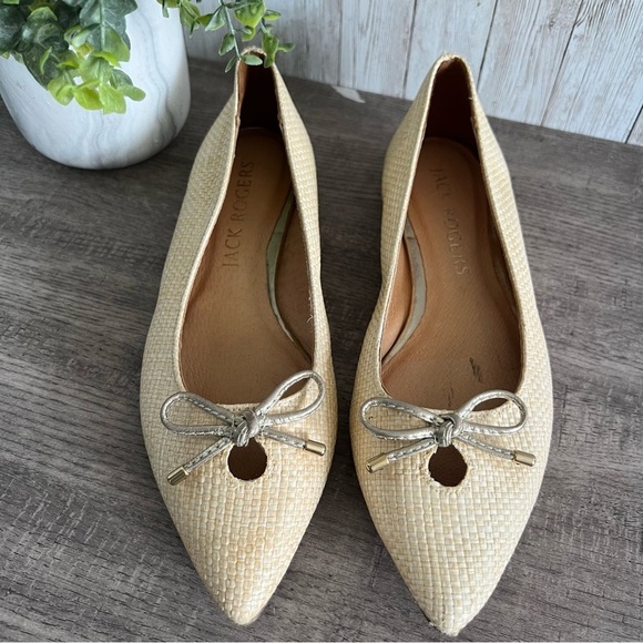 Jack Rogers Shoes - Jack Rogers Women's Raffia Woven Pointed Flats 6.5